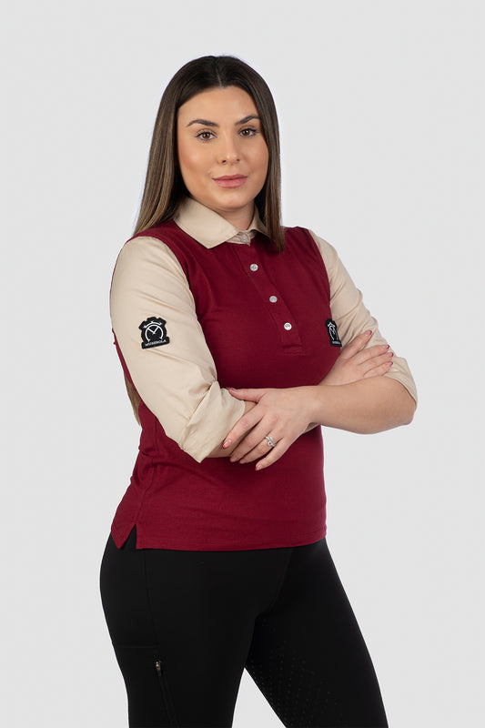 Poleka Muserola | Burdeos / Beige (Mujer)