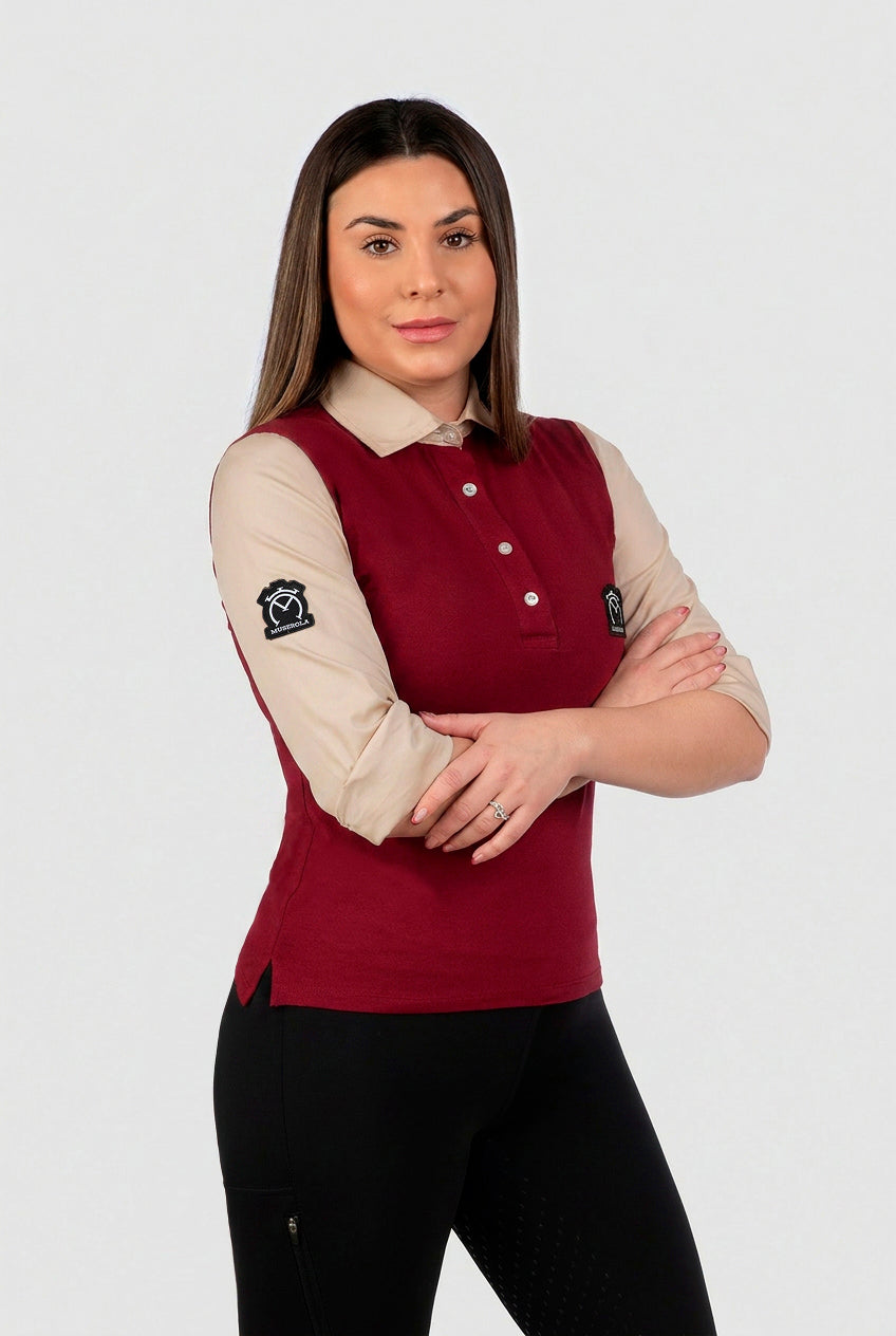 Poleka Muserola | Burdeos / Beige (Mujer)