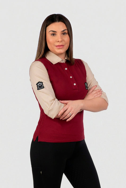 Poleka Muserola | Burdeos / Beige (Mujer)